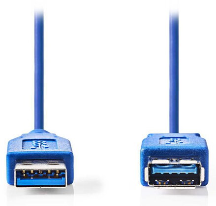 NEDIS prodlužovací kabel USB 3.0/ zástrčka A - zásuvka A/ modrý/ 2m