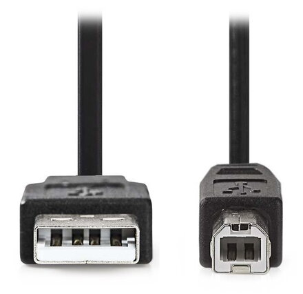 NEDIS kabel USB 2.0/ zástrčka A - zástrčka B/ k tiskárně apod./ černý/ blistr/ 3m