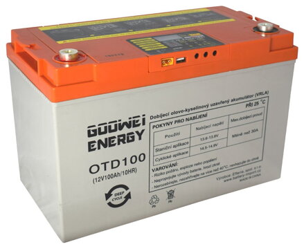 GOOWEI ENERGY DEEP CYCLE (GEL) batéria GOOWEI ENERGY OTD100, 100Ah, 12V