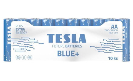 TESLA BLUE+ Zinc Carbon baterie AA (R06, tužková, fólie) 10 ks