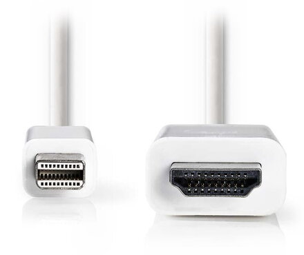 NEDIS kabel mini DisplayPort – HDMI/ mini DisplayPort zástrčka - HDMI konektor/ bílý/ 2m