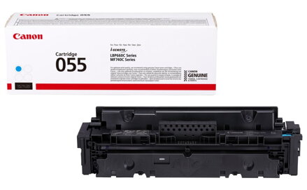 Canon originálny toner 055C (azurový, 2100str.) pre Canon MF742Cdw, MF744Cdw, MF746Cx, LBP663Cdw, LBP664Cx