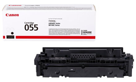 Canon originálny toner 055Bk (čierný, 2300str.) pre Canon MF742Cdw, MF744Cdw, MF746Cx, LBP663Cdw, LBP664Cx