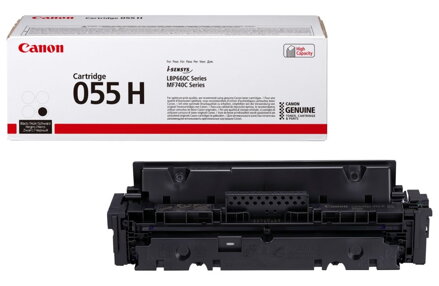 Canon originálny toner 055HBk (čierný, 7600str.) pre Canon MF742Cdw, MF744Cdw, MF746Cx, LBP663Cdw, LBP664Cx