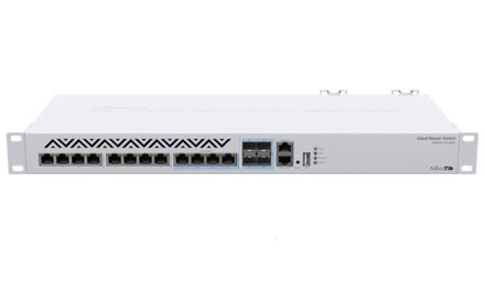 MikroTik Cloud Router Switch CRS312-4C + 8XG-RM, 8x Gbit LAN, 4x 10 Gbit LAN / SFP +, USB, SwOS, ROS, L5