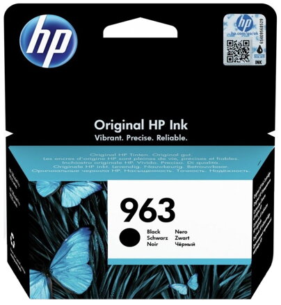 Inkoustová náplň HP 963 Černá (black, 1000p) pro HP OfficeJet Pro 9010, 9013, HP OfficeJet Pro 9020