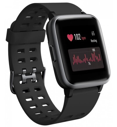 UMAX smart hodinky U-Band P2 Black/ 1,3" IPS/ Bluetooth 4.2/ nRF52840/ ATM5/ iOS 8.0 +/ Android 4.3 +/ app Veryfit PRO