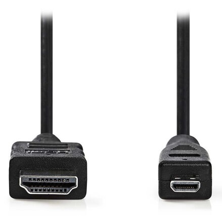 NEDIS High Speed HDMI kabel s ethernetem/ konektory HDMI- micro HDMI/ černý/ 2m