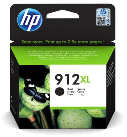 HP cartridge 912XL (black, 825str.) pro HP OfficeJet 8013, HP OfficeJet Pro 8023