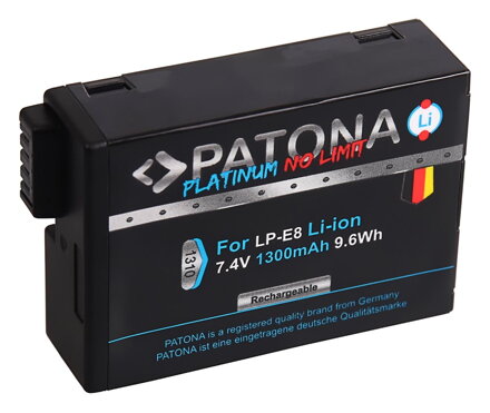 PATONA baterie pro foto Canon LP-E8/LP-E8+ 1300mAh Li-Ion PLATINUM