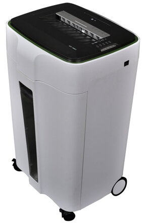 AT skartovač AT-66C/ řez 4x25 mm/ pracovní šíře 240 mm/ kapacita 22 listů/ objem koše 38 l/ stupeň utajení P4/ šedo-bílý