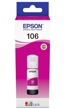Epson inkoustová náplň/ C13T00R340/ 106 EcoTank/ L7160/ L7180/ Magenta