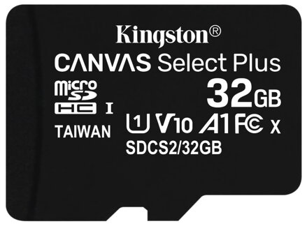 KINGSTON Canvas Select Plus 32GB microSD / UHS-I / CL10 / bez adaptéru