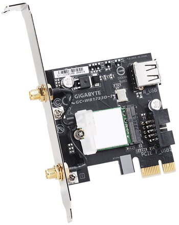 GIGABYTE GC-WB1733D-I / Intel Wireless-AC 9260 WiFi 802.11b/g/n/ac 2,4GHz / 5GHz + Bluetooth 5 PCIe karta