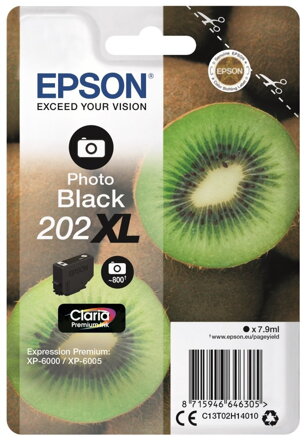 Epson inkoustová náplň/ 202XL Premium Ink/ černá