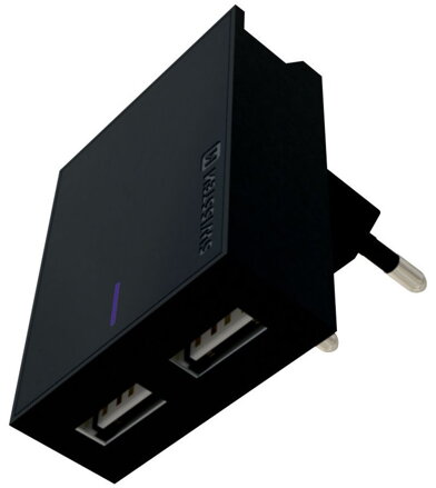 Swissten Síťový Adaptér Smart Ic 2X Usb 3A Power + Datový Kabel Usb / Lightning Mfi 1,2 M Černý