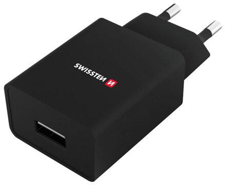 Swissten Síťový Adaptér Smart Ic 1X Usb 1A Power + Datový Kabel Usb / Micro Usb 1,2 M Černý