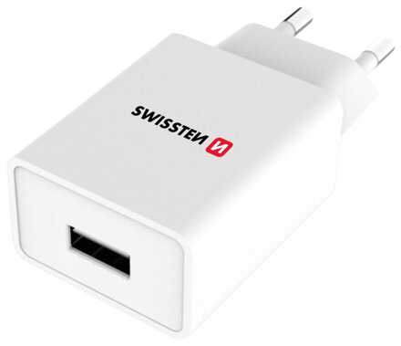 Swissten Síťový Adaptér Smart Ic 1X Usb 1A Power + Datový Kabel Usb / Type C 1,2 M Bílý