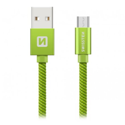 Swissten Datový Kabel Textile Usb / Micro Usb 1,2 M Zelený