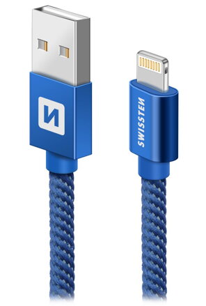 Swissten Datový Kabel Textile Usb / Lightning 1,2 M Modrý