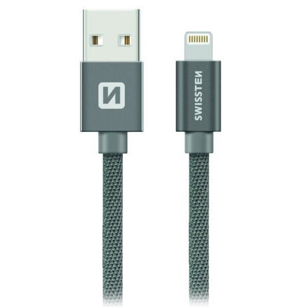 Swissten Datový Kabel Textile Usb / Lightning 2,0 M Šedý