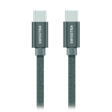 Swissten Datový Kabel Textile USB-C / USB-C 1,2 M Šedý