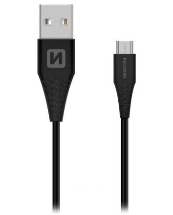 Swissten Datový Kabel Usb / Micro Usb 1,5 M Černý (6,5Mm)