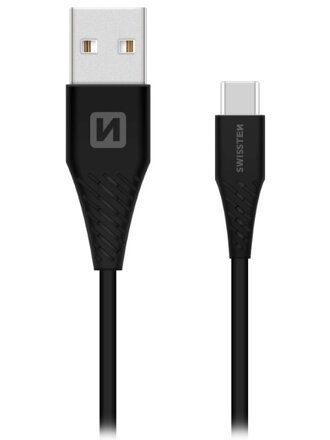 Swissten Datový Kabel Usb / Usb-C 3.1 Černý 1,5M (7Mm)