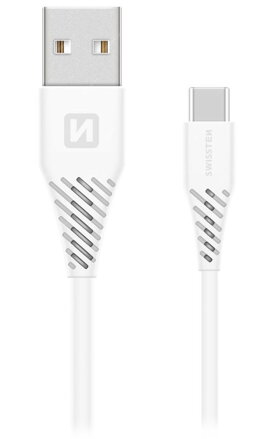 Swissten Datový Kabel Usb / Usb-C 3.1 Bílý 1,5 M (9Mm)