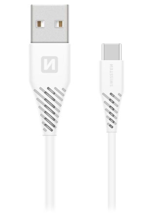 Swissten Datový Kabel Usb / Usb-C Super Fast Charging 5A 1,5M Bílý