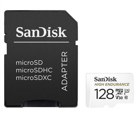 SanDisk High Endurance Video 128GB microSDXC / CL10 / UHS-3 V30 / vč. adaptéru