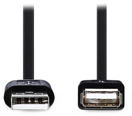 NEDIS prodlužovací kabel USB 2.0/ zástrčka A - zásuvka A/ černý/ bulk/ 3m
