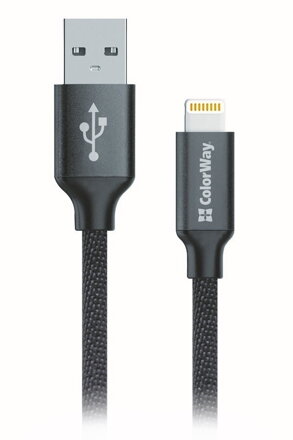 Colorway Datový Kabel USB-Apple Lightning/ 2.1A/ 1m/ Černý