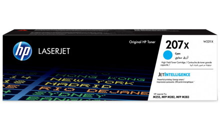 HP toner 207X (azurový, 2450str) pro HP Color LaserJet Pro M255/MFP M282/ M283