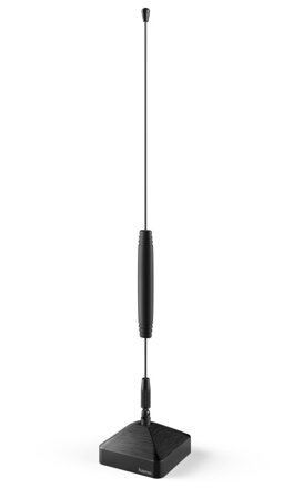 HAMA aktívna prutová DVB-T/T2 izbová anténa/ DAB/DAB+/ 20 dB/ 470-862 MHz/ čierná