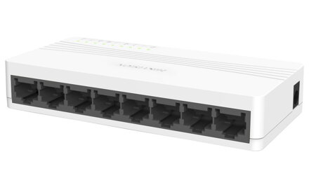 HIKVISION switch DS-3E0108D-E/ 8x port/ 10/100 Mbps RJ45 ports/ 1.6 Gbps/ napájení 5 VDC, 0.6 A