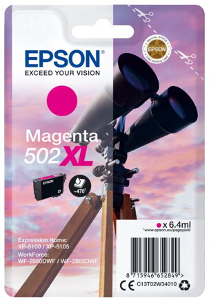 Epson inkoustová náplň/ C13T02W34010/ 502XL/ Expression Home XP-5100/ červená