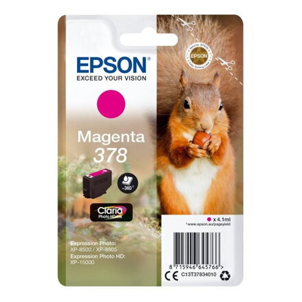 Epson inkoustová náplň/ C13T37834010/ 378 Claria Photo HD/ Expression Photo HD XP-15000/ červená