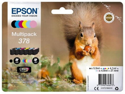 Epson inkoustová náplň/ C13T37884010/ multipack/ 378 Claria Photo HD/ Expression Photo XP-8500, XP-8505/ 6 barev