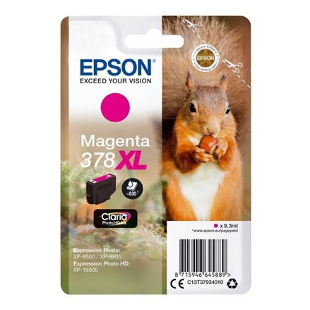 Epson inkoustová náplň/ C13T37934010/ 378 XL Claria Photo HD/ Expression Photo HD XP-15000/ červená