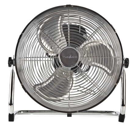 NEDIS podlahový ventilátor/ průměr 30 cm/ výkon 50 W/ 3 rychlosti/ kabel 1,5 m/ chrom