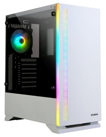 POŠKOZENÝ OBAL - Zalman skříň S5 White / Middle tower / ATX / USB 3.0 / USB 2.0 / průhledná bočnice