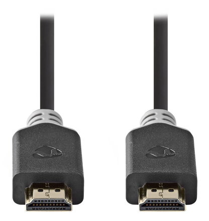 NEDIS Premium High Speed HDMI 2.0b kabel s ethernetem/ konektory HDMI - HDMI/ 4K@60Hz/ antracitový/ 2m