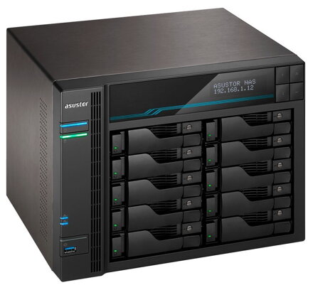 Asustor NAS AS7110T / 10x 2,5 "/ 3,5" SATA III / Intel Xeon E-2224 3.4GHz / 8 GB / 1x 10GbE + 3x 2.5GbE / 3x USB 3.2