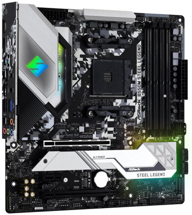 ASRock B550M Steel Legend / AM4 / 4x DDR4 DIMM / HDMI / DP / 2x M.2 / USB Type-C / mATX