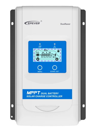 EPEVER DR1206-DDS solárny MPPT regulátor 12/24 V, DuoRacer 10A, vstup 60V