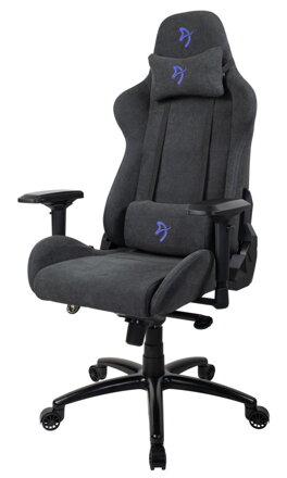 AROZZI herné kreslo VERONA Signature Soft Fabric/ látkový povrch/ čierná/ modré logo