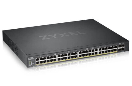 Zyxel XGS1930-52HP 52-port Smart Managed PoE Switch, 48x gigabit PoE RJ45, 4x 10G SFP +, 375W pre PoE
