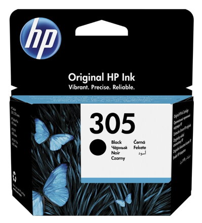 HP inkoustová kazeta 305 černá pro DeskJet 2300, 2710, 2720, DeskJet Plus 4100