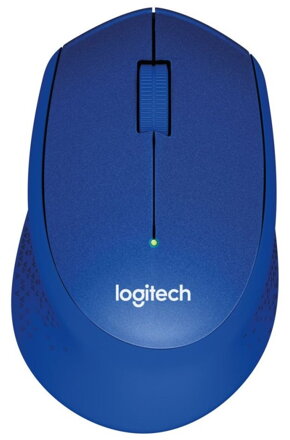 Logitech myš M330 Silent Plus/ bezdrátová/ 3 tlačítka/ 1000dpi/ USB/ modrá